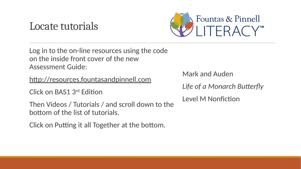 Fountas & Pinnell Benchmark Assessment - slide 2 of 8