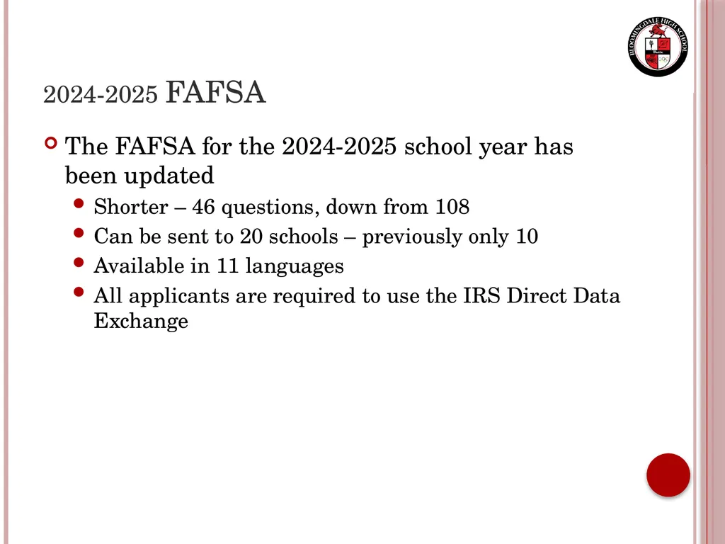 Senior Night Graduation Requirements, College - slide 25 of 42