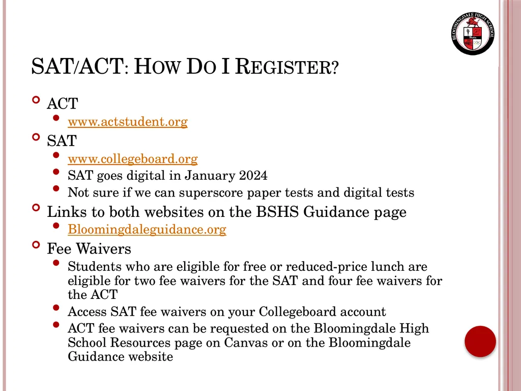 Senior Night Graduation Requirements, College - slide 10 of 42
