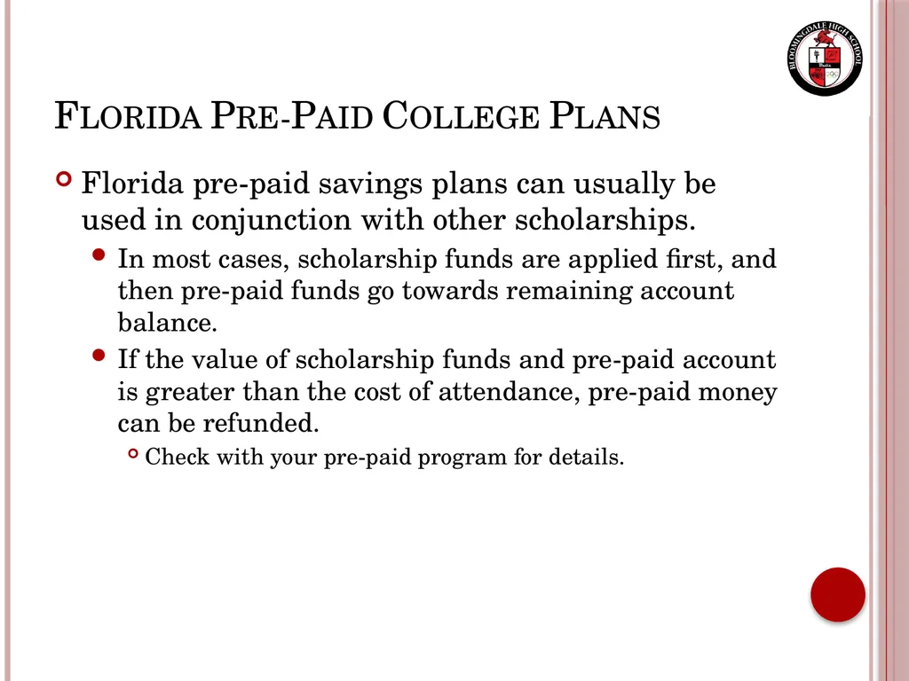 Senior Night Graduation Requirements, College - slide 39 of 42