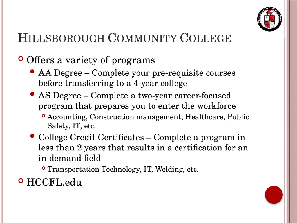 Senior Night Graduation Requirements, College - slide 21 of 42