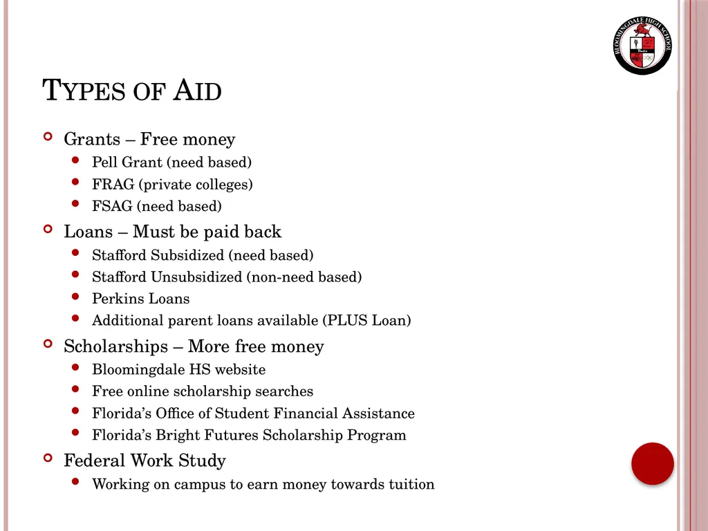 Senior Night Graduation Requirements, College - slide 29 of 42