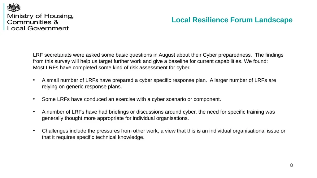 Resilience and Emergencies Division (RED) Plans to - slide 8 of 16