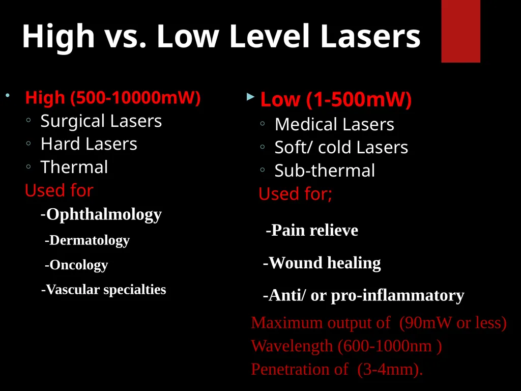 Low Level Laser Therapy (LLLT) Mohammed TA Omar - slide 11 of 39