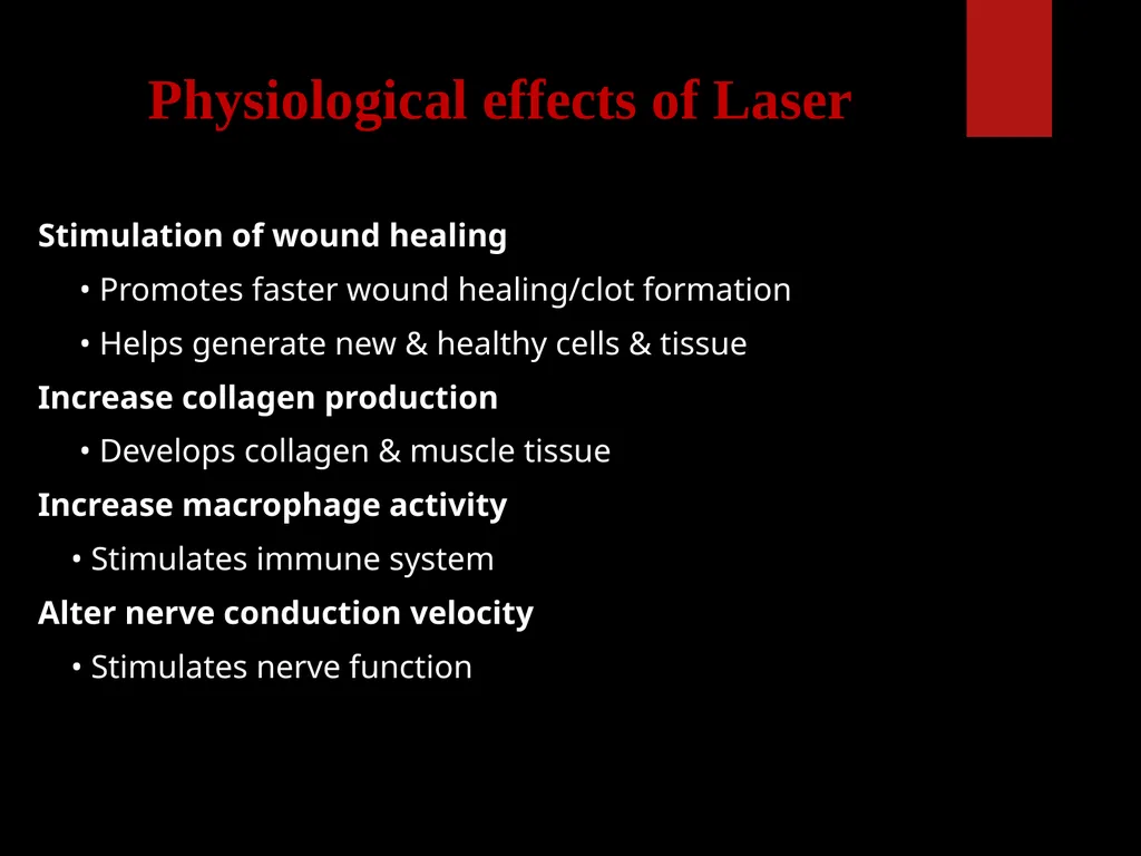 Low Level Laser Therapy (LLLT) Mohammed TA Omar - slide 28 of 39
