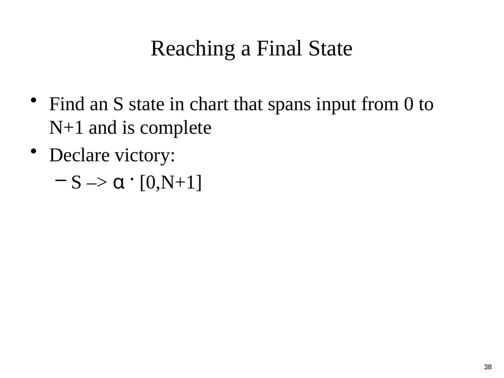 Basic Parsing with Context-Free Grammars CS 4705 - slide 38 of 46