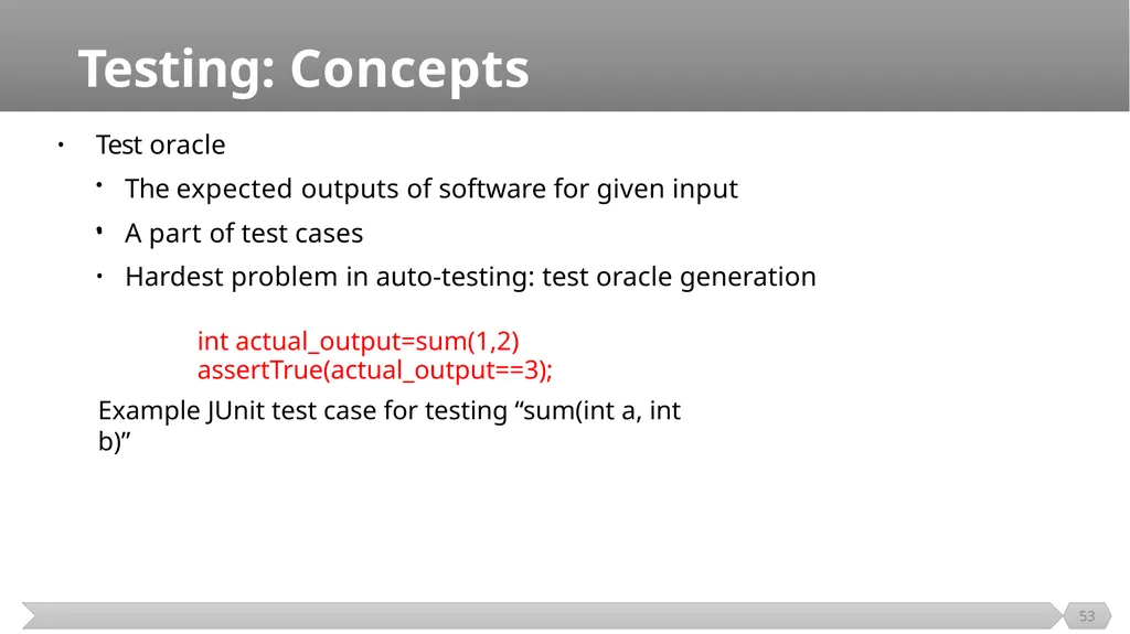 Introduction SE401: Software Quality Assurance and - slide 53 of 94