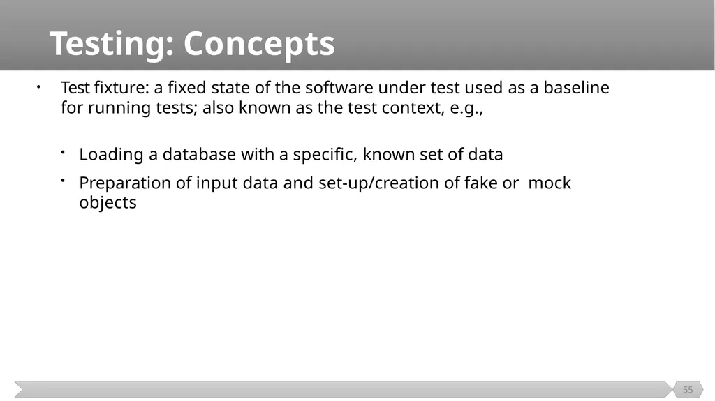 Introduction SE401: Software Quality Assurance and - slide 55 of 94