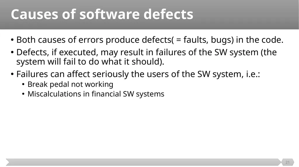 Introduction SE401: Software Quality Assurance and - slide 21 of 94