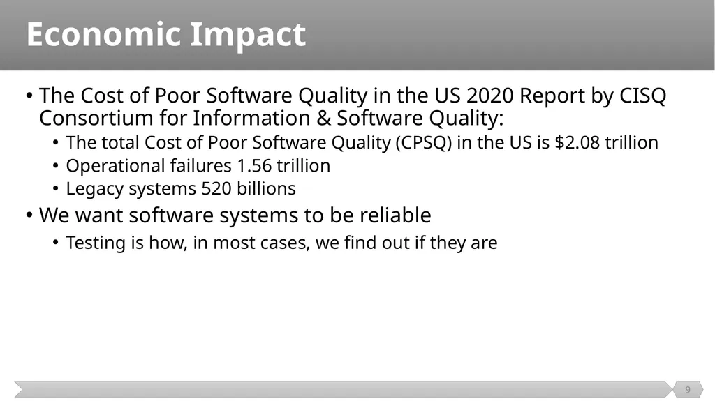 Introduction SE401: Software Quality Assurance and - slide 9 of 94