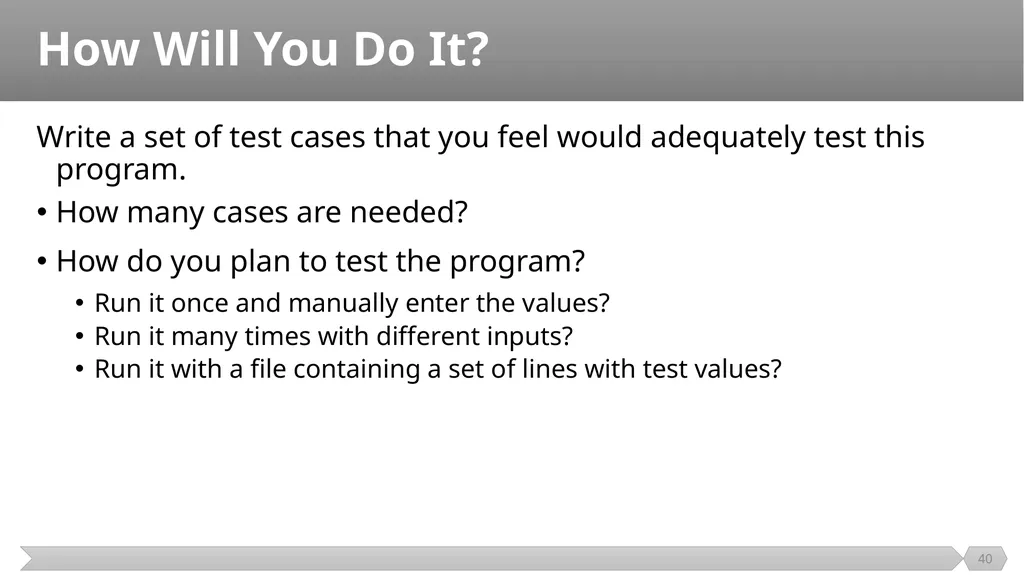 Introduction SE401: Software Quality Assurance and - slide 40 of 94