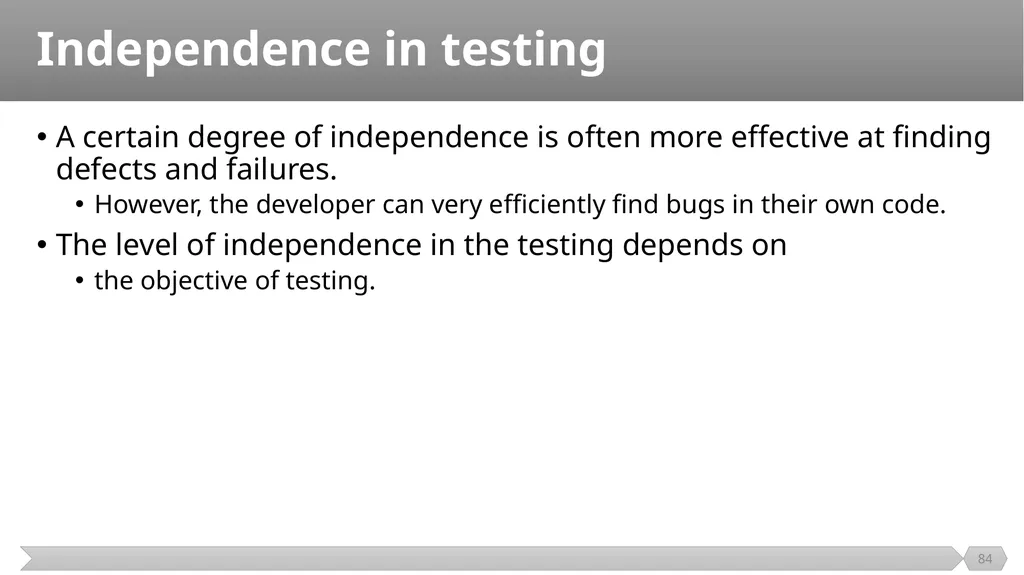 Introduction SE401: Software Quality Assurance and - slide 84 of 94