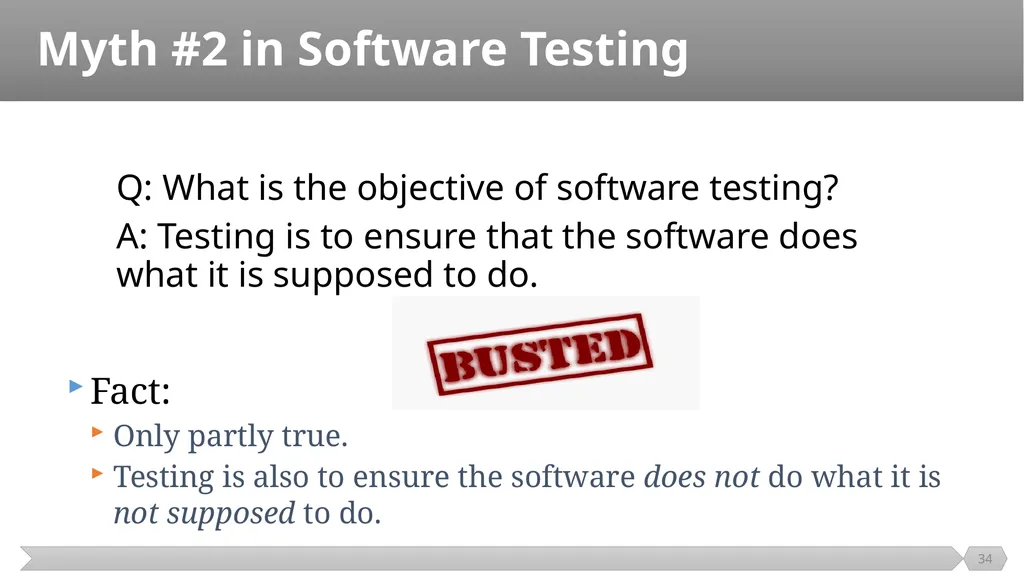 Introduction SE401: Software Quality Assurance and - slide 34 of 94
