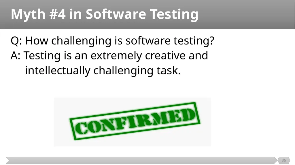 Introduction SE401: Software Quality Assurance and - slide 36 of 94