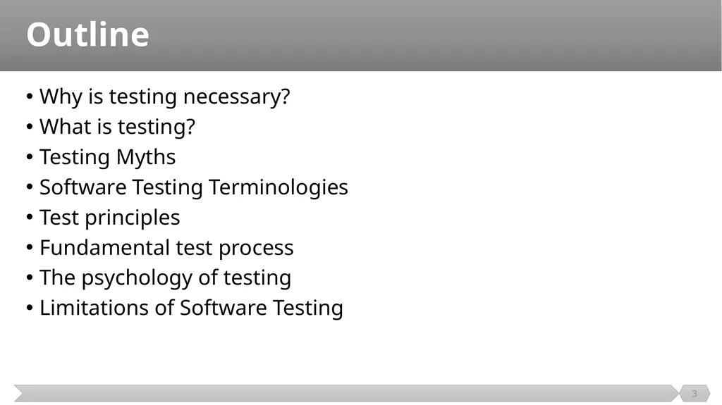 Introduction SE401: Software Quality Assurance and - slide 3 of 94