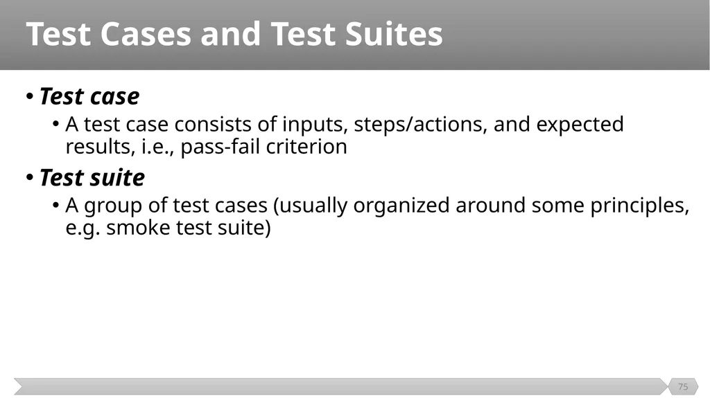 Introduction SE401: Software Quality Assurance and - slide 75 of 94