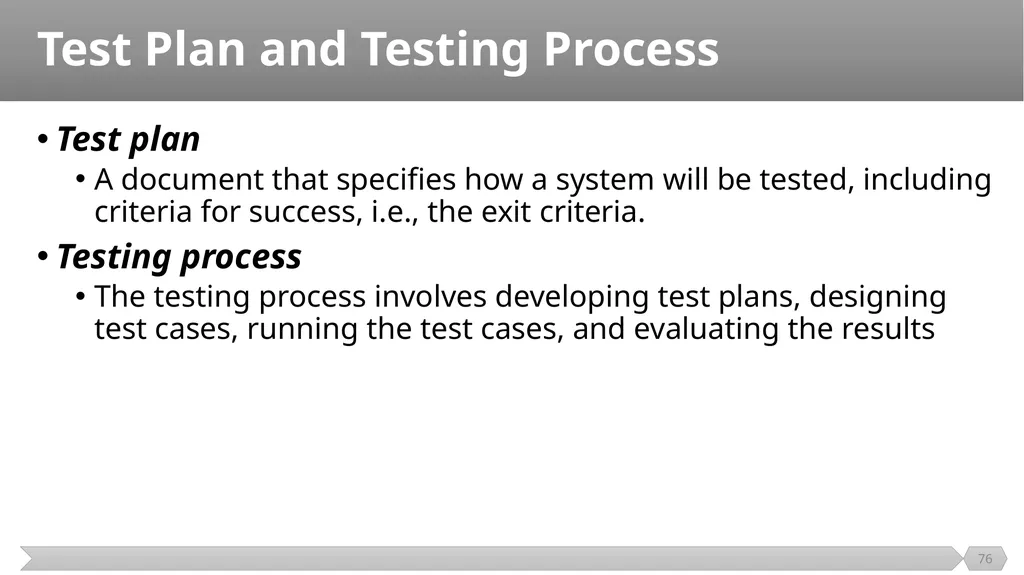Introduction SE401: Software Quality Assurance and - slide 76 of 94
