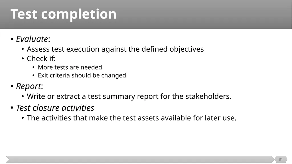 Introduction SE401: Software Quality Assurance and - slide 81 of 94