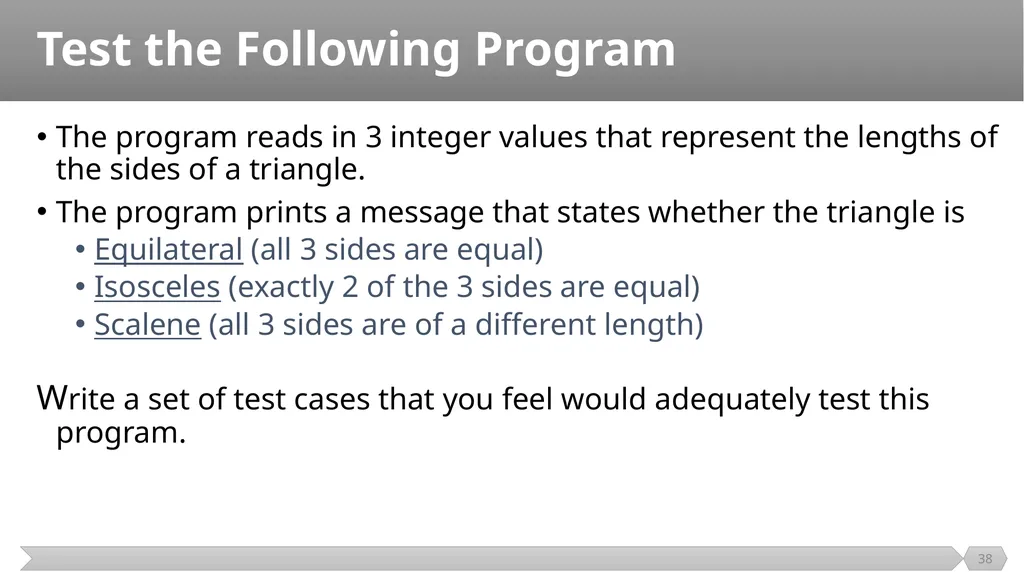 Introduction SE401: Software Quality Assurance and - slide 38 of 94