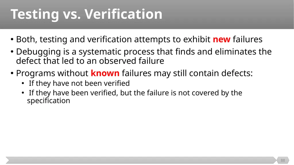 Introduction SE401: Software Quality Assurance and - slide 88 of 94