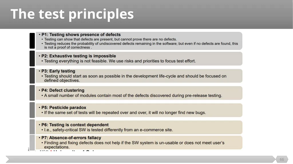 Introduction SE401: Software Quality Assurance and - slide 66 of 94
