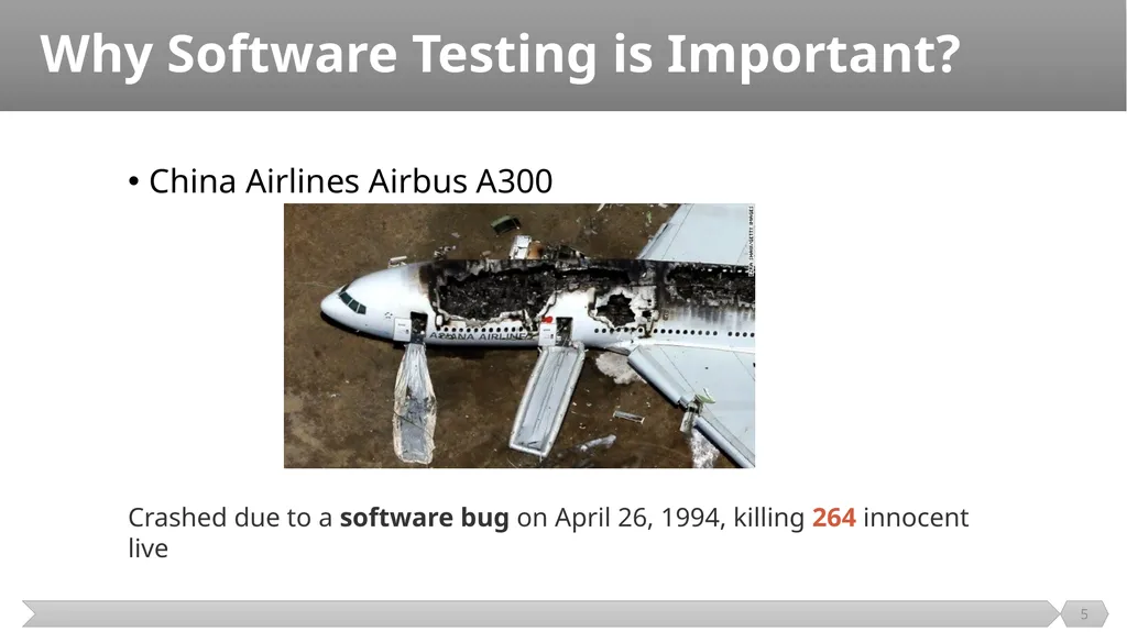 Introduction SE401: Software Quality Assurance and - slide 5 of 94