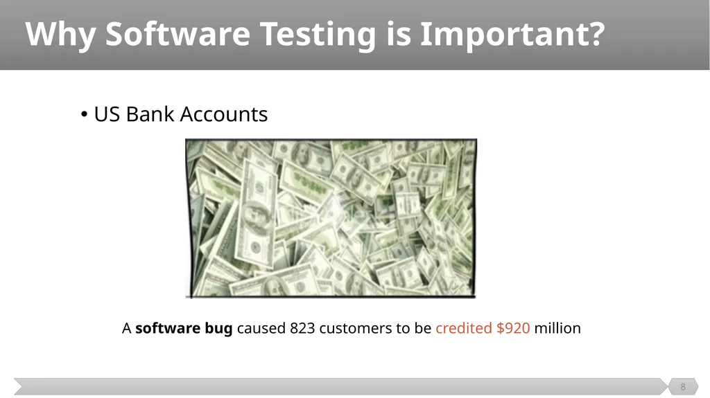 Introduction SE401: Software Quality Assurance and - slide 8 of 94