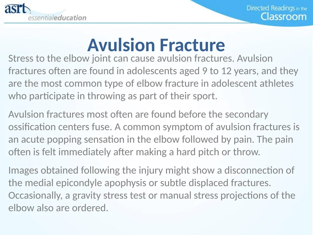 Elbow Injuries Directed Readings In the Classroom - slide 56 of 66
