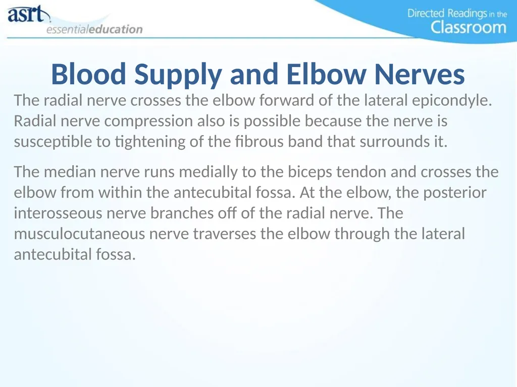 Elbow Injuries Directed Readings In the Classroom - slide 13 of 66