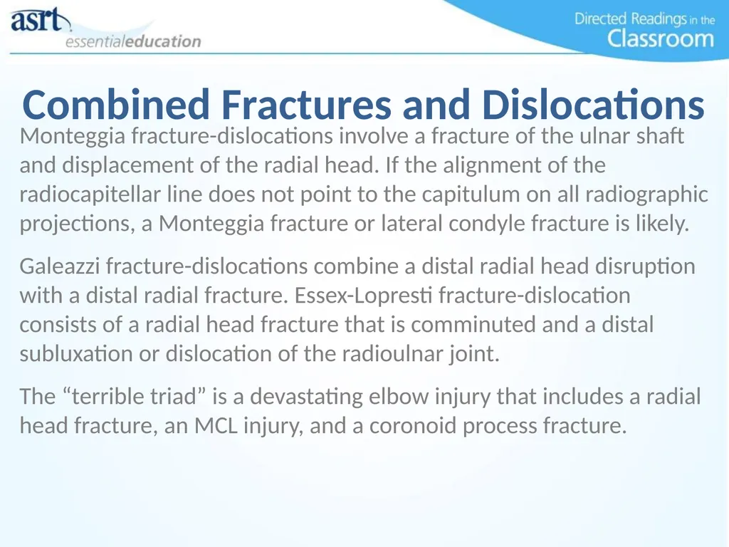 Elbow Injuries Directed Readings In the Classroom - slide 57 of 66