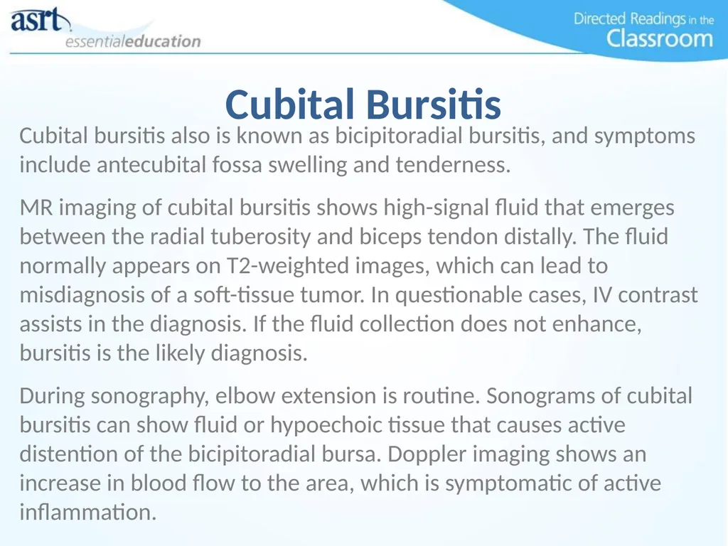 Elbow Injuries Directed Readings In the Classroom - slide 26 of 66
