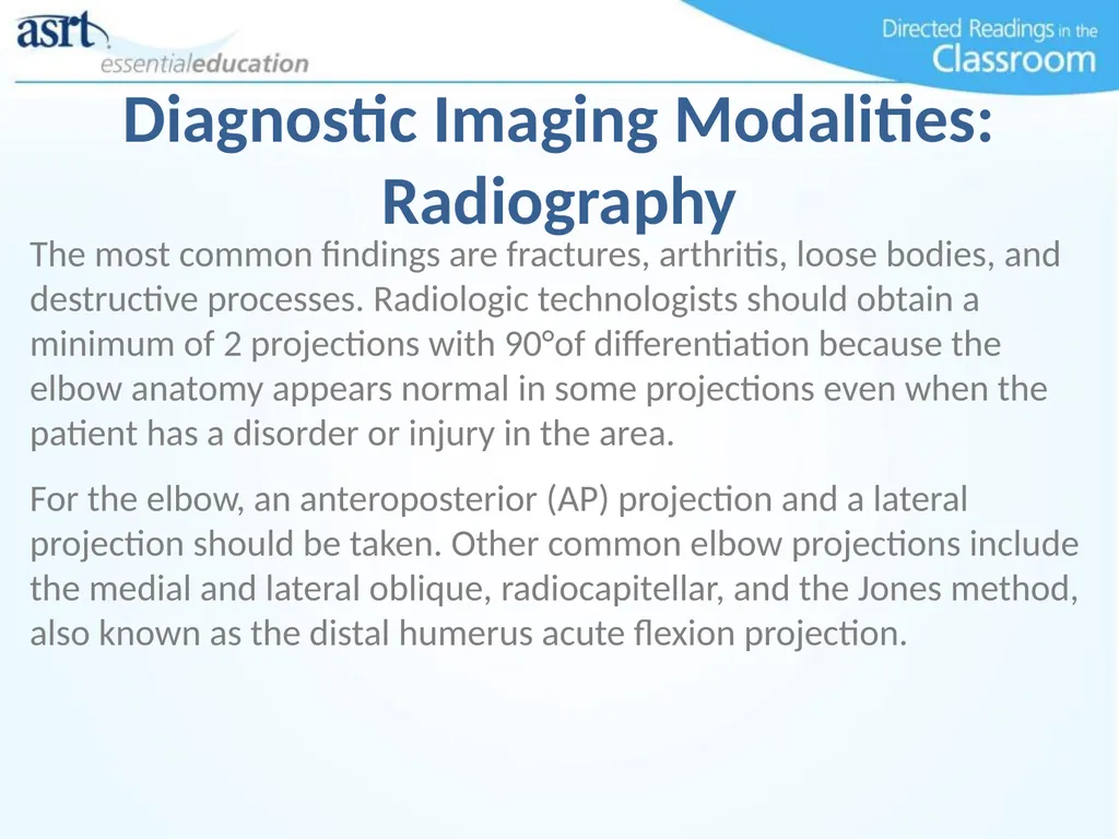 Elbow Injuries Directed Readings In the Classroom - slide 17 of 66