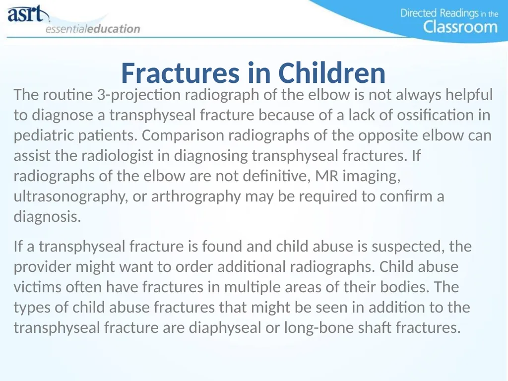 Elbow Injuries Directed Readings In the Classroom - slide 61 of 66