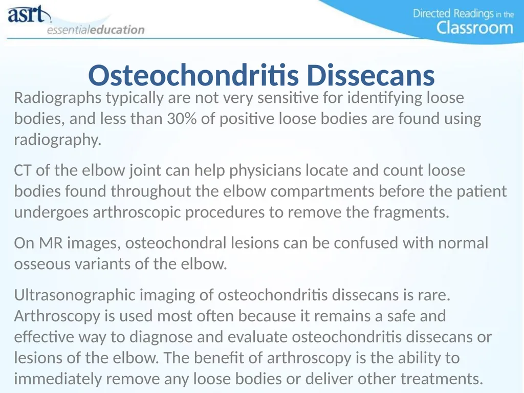 Elbow Injuries Directed Readings In the Classroom - slide 42 of 66
