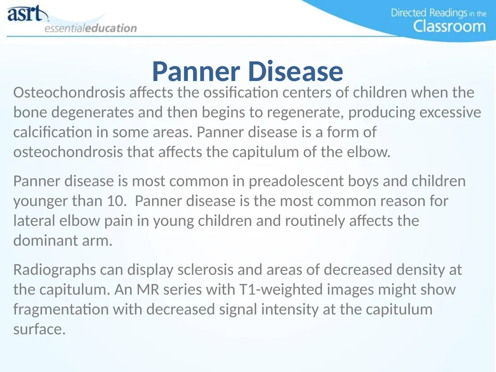 Elbow Injuries Directed Readings In the Classroom - slide 39 of 66