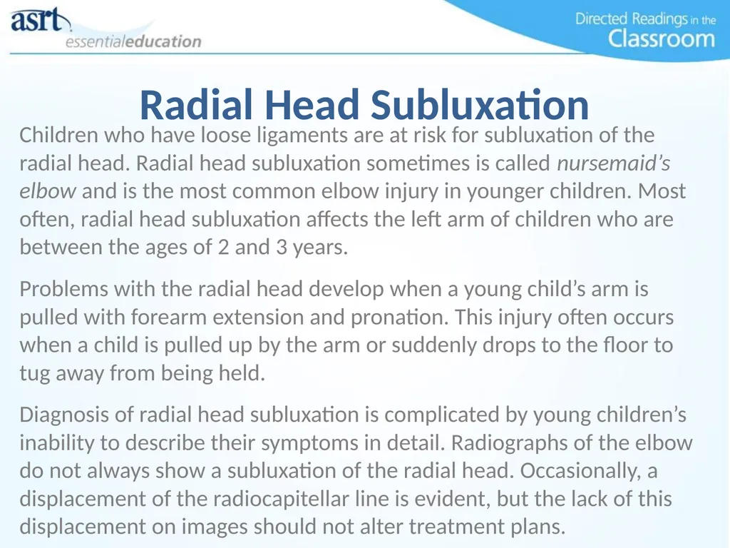 Elbow Injuries Directed Readings In the Classroom - slide 63 of 66