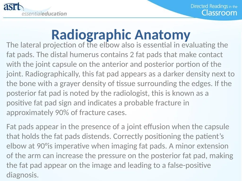 Elbow Injuries Directed Readings In the Classroom - slide 16 of 66