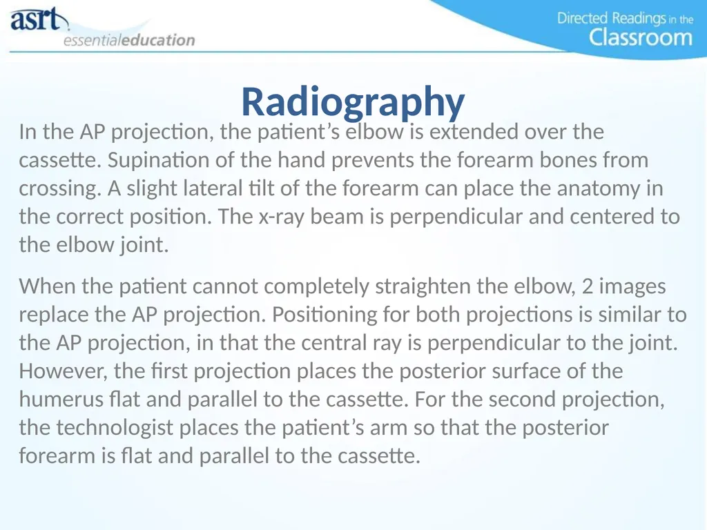 Elbow Injuries Directed Readings In the Classroom - slide 18 of 66