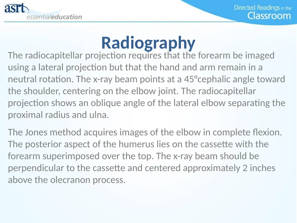 Elbow Injuries Directed Readings In the Classroom - slide 20 of 66