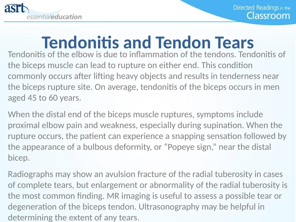 Elbow Injuries Directed Readings In the Classroom - slide 27 of 66