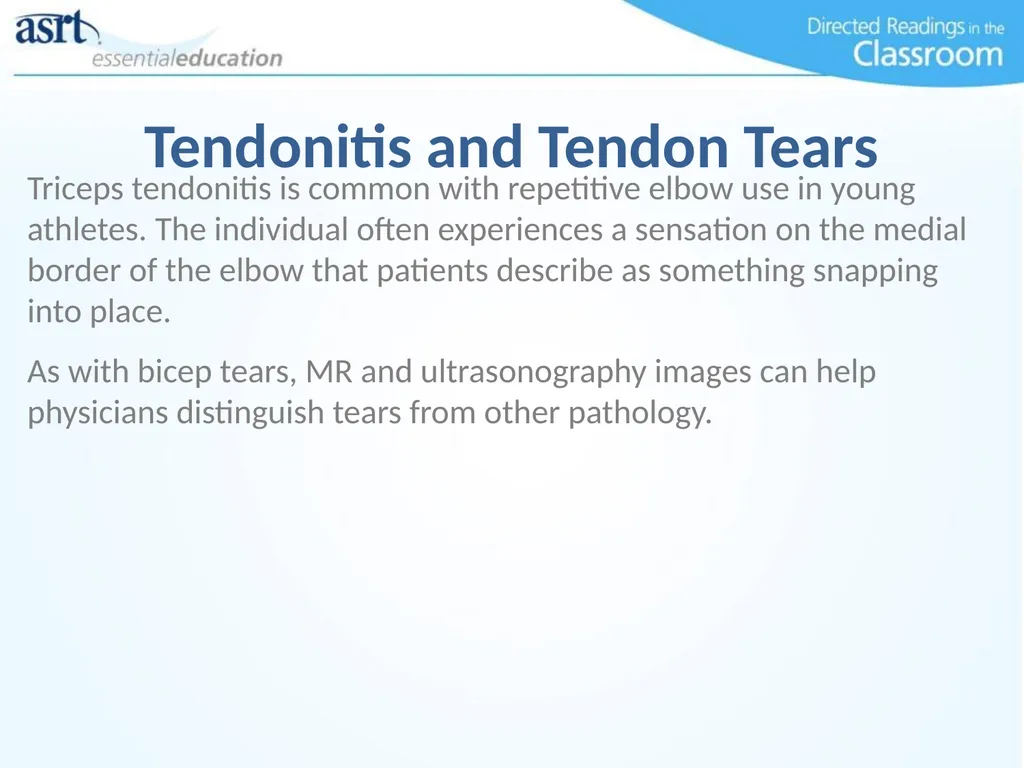 Elbow Injuries Directed Readings In the Classroom - slide 28 of 66