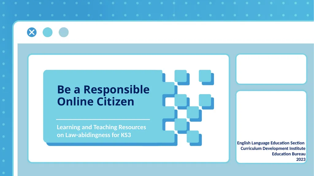Be a Responsible Online Citizen English Language - slide 1 of 17