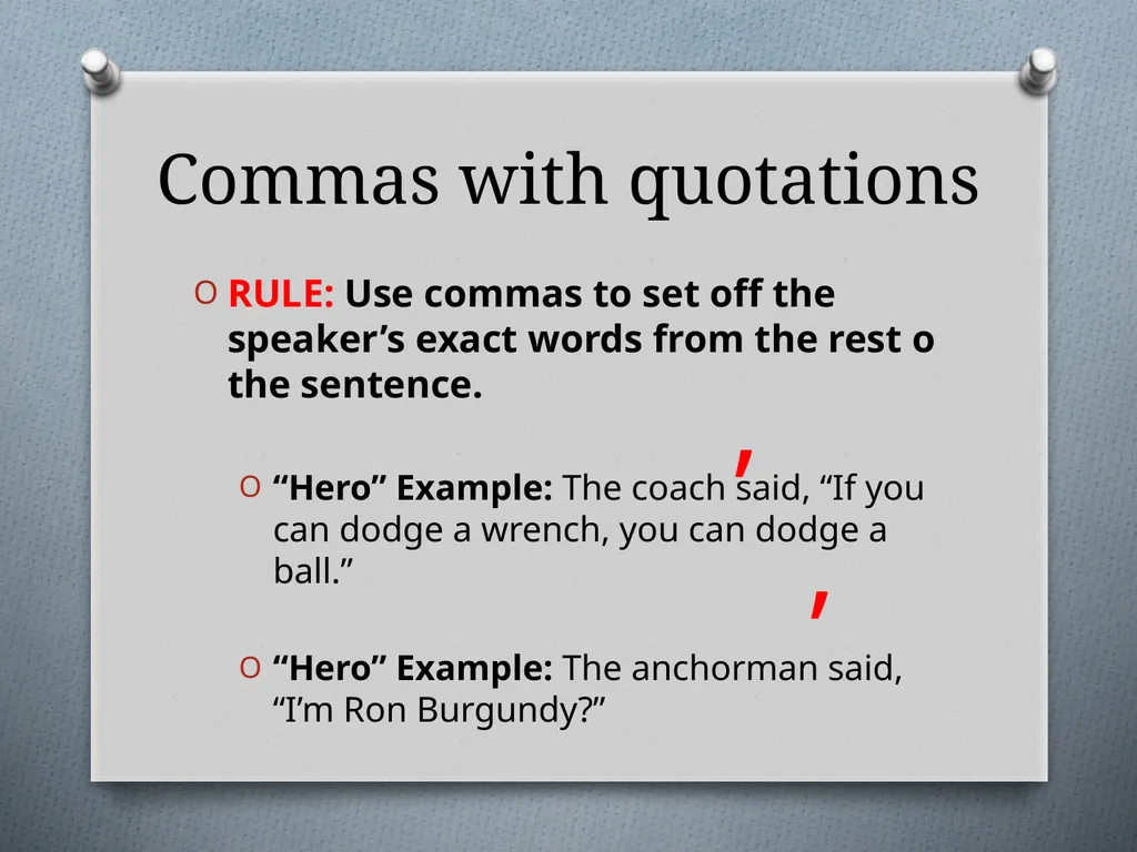 Commas They Save Lives , Comma Rules to Review - slide 27 of 30
