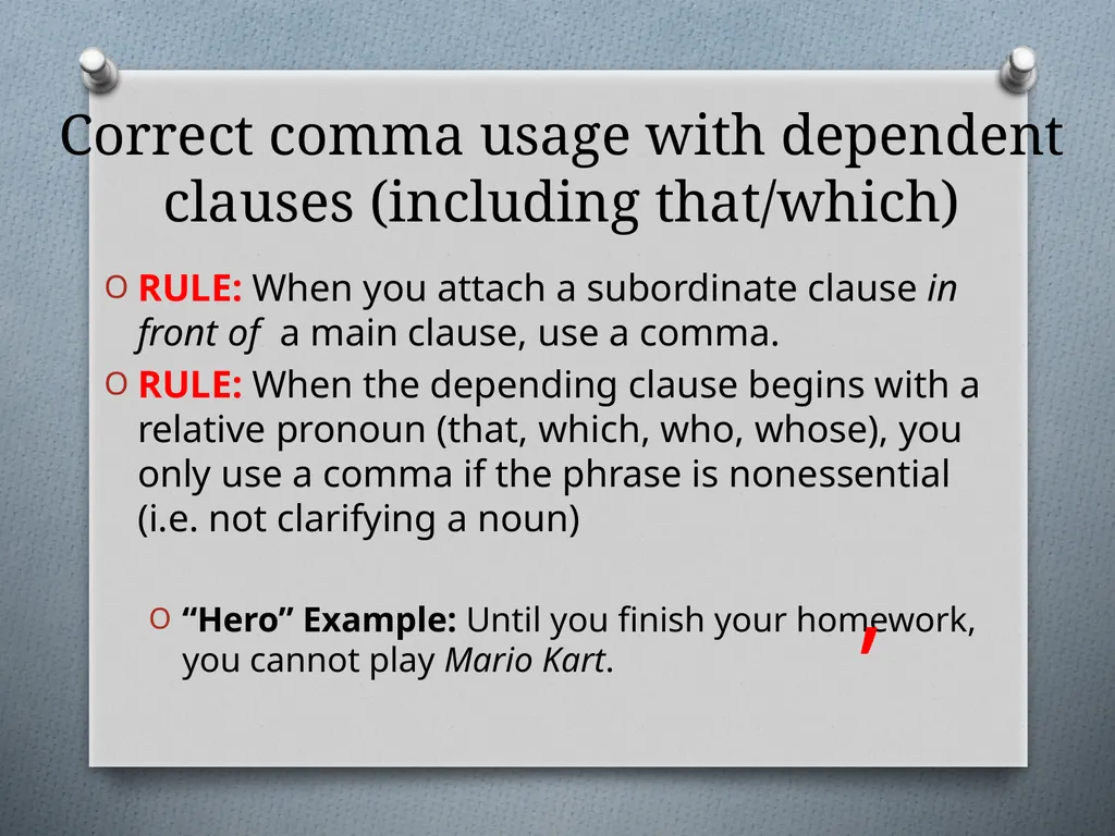 Commas They Save Lives , Comma Rules to Review - slide 24 of 30