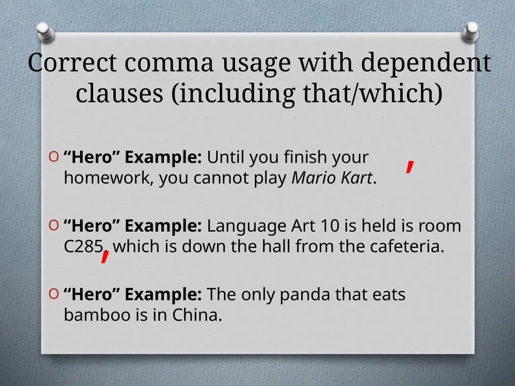 Commas They Save Lives , Comma Rules to Review - slide 25 of 30