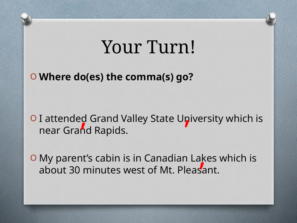 Commas They Save Lives , Comma Rules to Review - slide 26 of 30