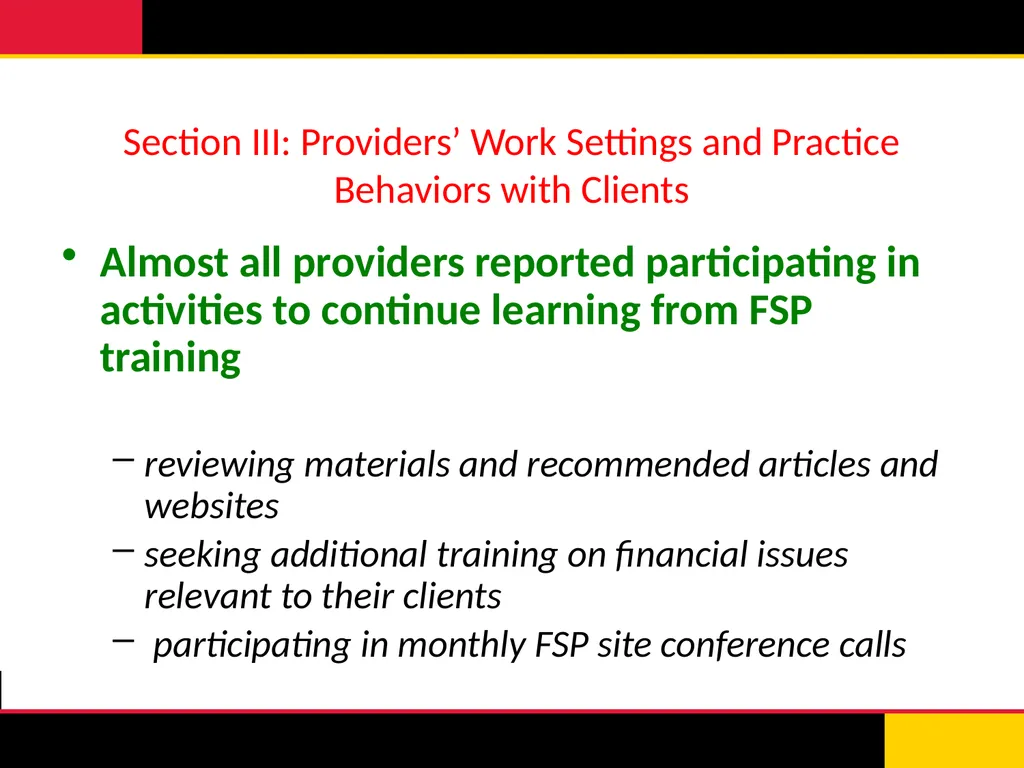 Training Human Service Providers to Address the - slide 20 of 30