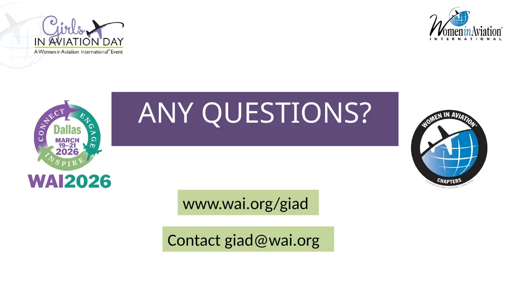Plan & Host an outstanding GIAD event! Welcome WAI - slide 8 of 19
