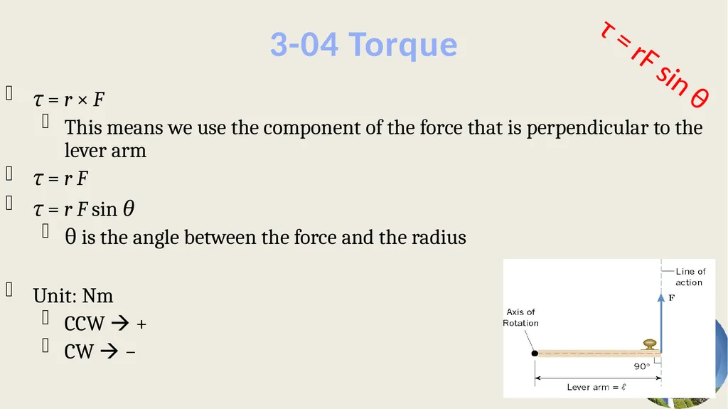 Uniform Circular Motion and Torque Physics Unit 3 - slide 35 of 43