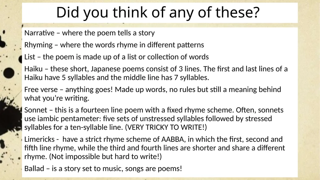 Poetry Competition Look through the PowerPoint - slide 8 of 12